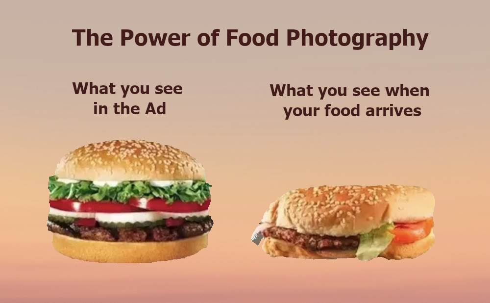 Why Does Food from Fast Food Restaurants Look Good in Pictures, but Not as Good When You Get It?